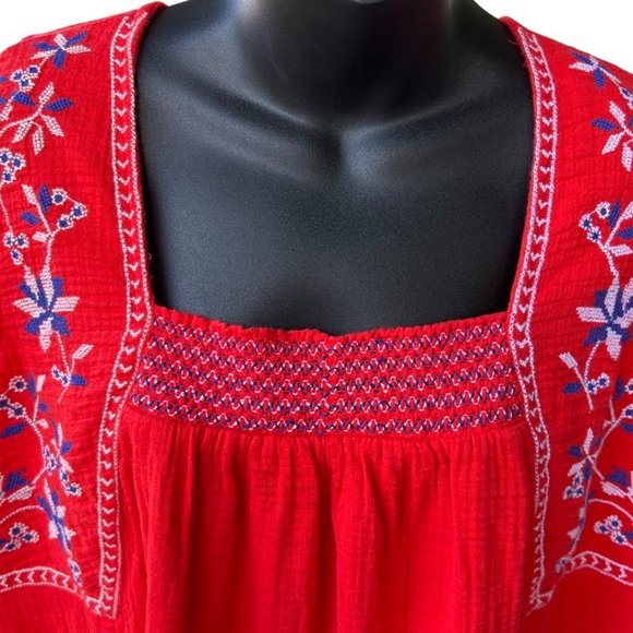 🌸4/$50🌸 NEW Old Navy Gauze Cotton Dress with Embroidery Detailing - Picture 8 of 16